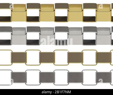 Chaînes carrées transparentes Banque D'Images