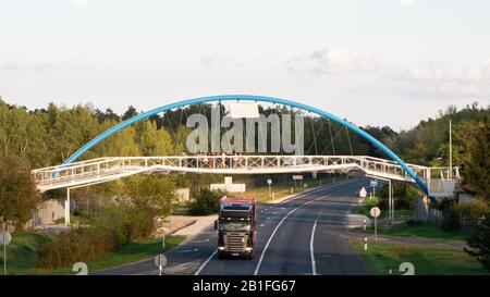 Gyorszentivan 0927 2019 Le nouveau pont de Győr-Győrszentiván a été remis Banque D'Images