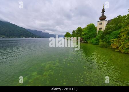 Vue paisible sur Traunsee, Gmunden Banque D'Images