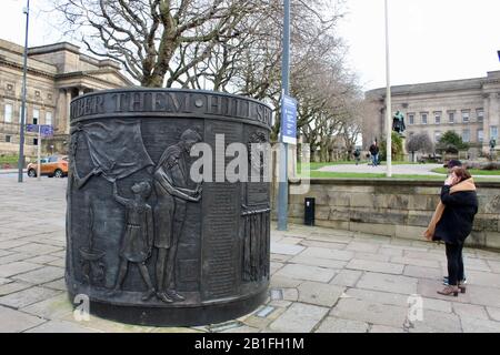 Mémorial des 96 fans de football de liverpool tués à hillsborough sheffield 1989 angleterre Royaume-Uni Banque D'Images