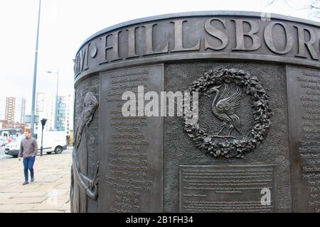 Mémorial des 96 fans de football de liverpool tués à hillsborough sheffield 1989 angleterre Royaume-Uni Banque D'Images