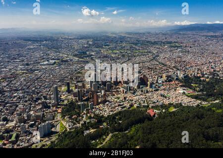 Vue panoramique sur la ville de Bogota. Banque D'Images