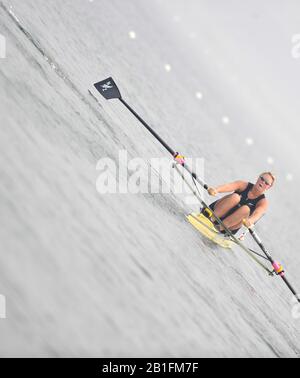 Shunyi, CHINE. Début d'une chaleur des sculptes uniques pour femmes NZL W1X, Emma TWIGG, à la régate olympique de 2008, samedi, 09.08.2008 [crédit obligatoire: Peter SPURRIER, Intersport Images] Banque D'Images