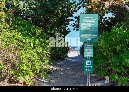 Miami, Miami Beach, Haulover'S Naturiste Park, Fl Banque D'Images