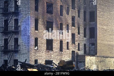 Blocs de brûlage abandonnés, South Bronx, New York City Banque D'Images