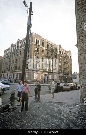 Blocs de brûlage abandonnés, South Bronx, New York City Banque D'Images