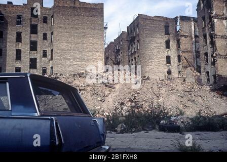 Blocs de brûlage abandonnés, South Bronx, New York City Banque D'Images