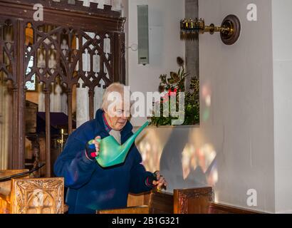 Organisation Des Fleurs De Noël De L'Église Des Saints. Banque D'Images