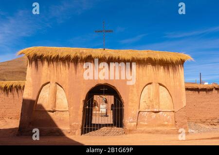 Capilla Cementerio San Roque Ou Cemetery Chapel San Roque, Susques, Altiplano, Andes Mountains, Nord-Ouest De L'Argentine, Amérique Latine Banque D'Images