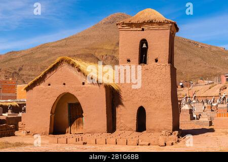 Capilla Cementerio San Roque Ou Cemetery Chapel San Roque, Susques, Altiplano, Andes Mountains, Nord-Ouest De L'Argentine, Amérique Latine Banque D'Images