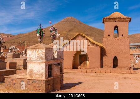 Capilla Cementerio San Roque Ou Cemetery Chapel San Roque, Susques, Altiplano, Andes Mountains, Nord-Ouest De L'Argentine, Amérique Latine Banque D'Images