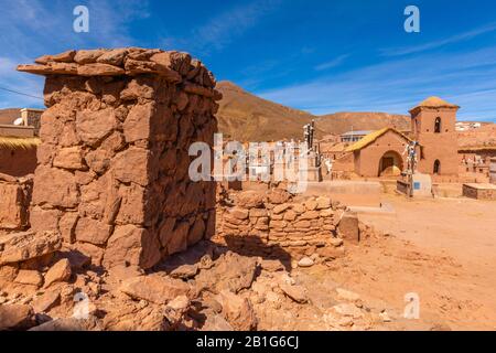 Capilla Cementerio San Roque Ou Cemetery Chapel San Roque, Susques, Altiplano, Andes Mountains, Nord-Ouest De L'Argentine, Amérique Latine Banque D'Images