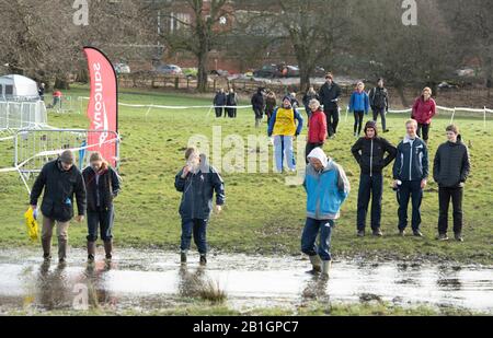 Nottingham - ANGLETERRE - 22 FÉVRIER: Championnat national anglais de la Croix-Pays, Wolaton Park, Nottingham, Angleterre le 22 février 2020 Banque D'Images