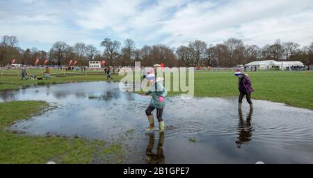 Nottingham - ANGLETERRE - 22 FÉVRIER: Championnat national anglais de la Croix-Pays, Wolaton Park, Nottingham, Angleterre le 22 février 2020 Banque D'Images