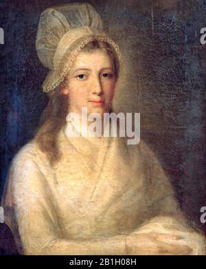 Portrait de Charlotte Corday - Jean-Jacques Hauer Banque D'Images