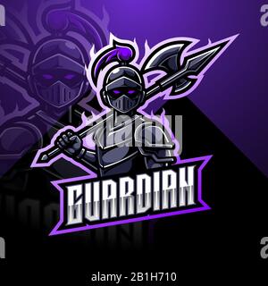 Guardian esports mascot logo design Illustration de Vecteur