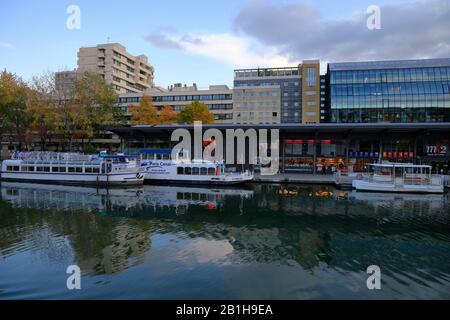 Bassin de la Villette.Paris.France Banque D'Images