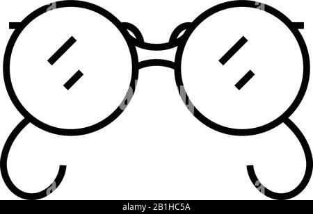 Icône de ligne de lunettes, signe de concept, illustration vectorielle de contour, symbole linéaire. Illustration de Vecteur