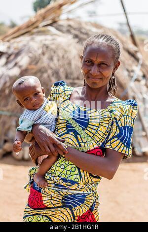 Peuple de Shaape, village d'Abuja, Nigeria. Banque D'Images