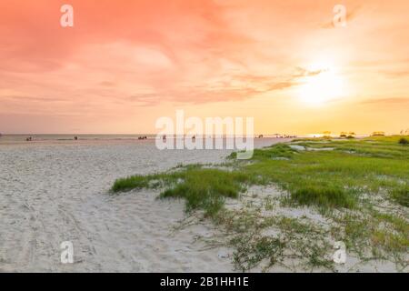 Siesta Key Beach au coucher du soleil, Sarasota, Floride Banque D'Images