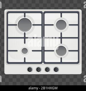 Surface de cuisinière à gaz Illustration de Vecteur