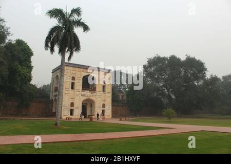 31 Octobre 2019, Delhi, Inde. Porte d'entrée du Tombeau Humayun, Delhi Banque D'Images