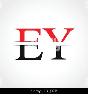 Modèle De Vecteur Commercial Initial Du Logo Lié À La Lettre Ey. Lettre Créative Logo Ey Illustration de Vecteur