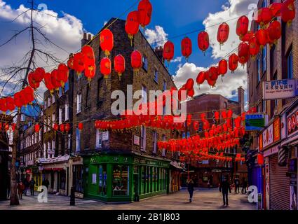 Londres, Royaume-Uni, mars 2019, scène urbaine à Newport place, Chinatown Banque D'Images