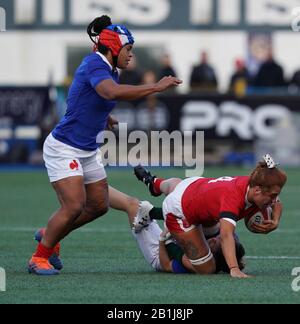 Georgia Evans (Pays de Galles) Vu en action lors du Rugby Womens Six Nations Pays de Galles contre France au Cardiff Arms Park Cardiff Royaume-Uni le 23 février Banque D'Images