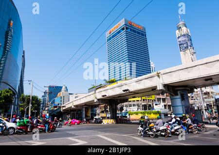 Jonction Pratunam, Bangkok, Thaïlande Banque D'Images