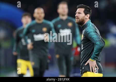 Lionel Messi de Barcelone au cours de l'échauffement Napoli 25-02-2020 Stadio San Paolo Football Champions League 2019/2020 - Round 16, 1ère jambe SSC Napoli - FC Barcelona photo Cesare Purini / Insidefoto Banque D'Images