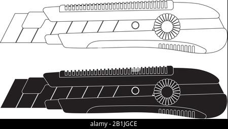 Lame de coupe. Icône de contour Illustration de Vecteur