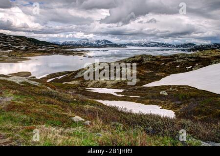Lac Bygdin, Norvège, Parc National De Jotunheimen, Bygdin Banque D'Images