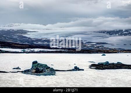 Lac Bygdin, Norvège, Parc National De Jotunheimen, Bygdin Banque D'Images