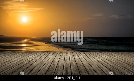 Palier au lac Starnberg au lever du soleil, Allemagne, Bavière Banque D'Images