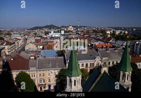 18 septembre 2014 - Panorama de la ville de Lviv, Ukraine Banque D'Images