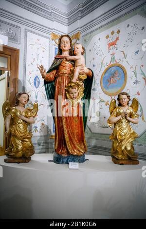 Italie Marches Senigallia - Musée diocésain - Madonna du Rosaire - auteur inconnu Banque D'Images