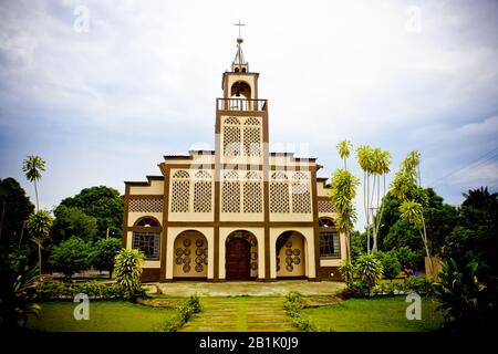 Église Mère, Novo Airão, Amazonas, Brésil Banque D'Images