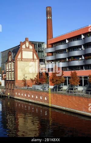 La société Stadtentwicklung von Spreeufer am Friedrichshain, Berlin, Deutschland Banque D'Images