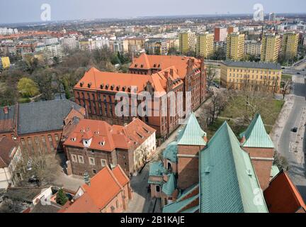 Wroclaw, Pologne, vue depuis la cathédrale Banque D'Images