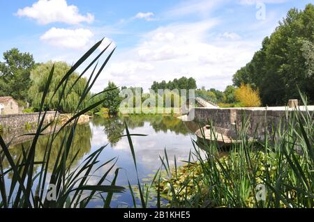 Promenez-vous dans le marais poitevin en Vendée, France. Lieux de calme et de tranquillité propices aux rêves Banque D'Images