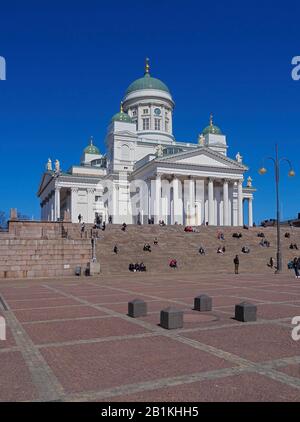 Cathédrale Chrétienne D'Helsinki Finlande Banque D'Images