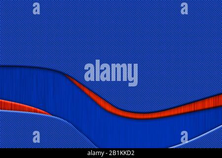 texture des fibres de carbone bleu et rouge. fond et texture du métal. illustration tridimensionnelle. Banque D'Images
