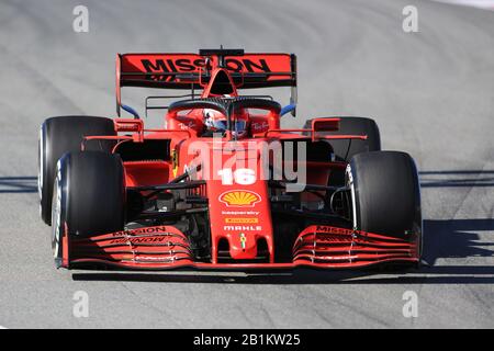 26 Février 2020; Circuit De Barcelone Catalunya, Barcelone, Catalogne, Espagne; Formule 1 Test Pré-Saison Deux; Scuderia Ferrari, Charles Leclerc Banque D'Images