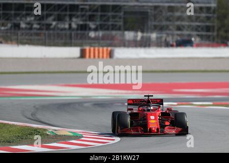 26 Février 2020; Circuit De Barcelone Catalunya, Barcelone, Catalogne, Espagne; Formule 1 Test Pré-Saison Deux; Scuderia Ferrari, Sebastian Vettel Banque D'Images