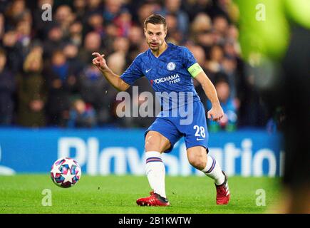 Champions League, Chelsea-Munich, Londres, 25 Février 2020. Cesar AZPILICUETA, Chelsea 28 FC CHELSEA - FC BAYERN MUNICH 0-3 Ligue des champions de football de l'UEFA , Londres, 25 février 2020, saison 2019/2020, tour des seize derniers, FCB, Bavière, München © Peter Schatz / Alay Live News Banque D'Images