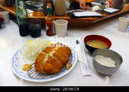 La viande frite coréenne avec du riz à Séoul Banque D'Images