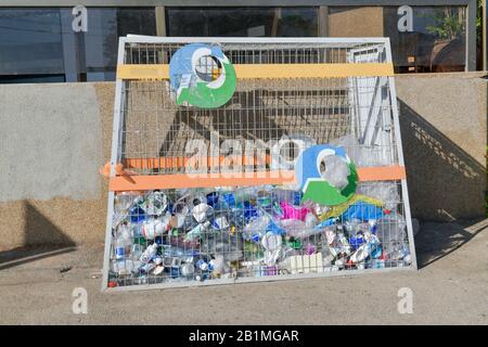 Le recyclage, Sammlung, Haïfa, Israël Banque D'Images