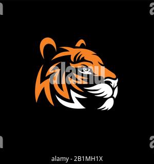 Illustration vectorielle une tête de tigre. Tête de tigre dans le style tribal Illustration de Vecteur
