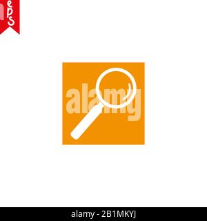 Icône loupe monochromatique. Isolé sur les eps blancs 10 Illustration de Vecteur